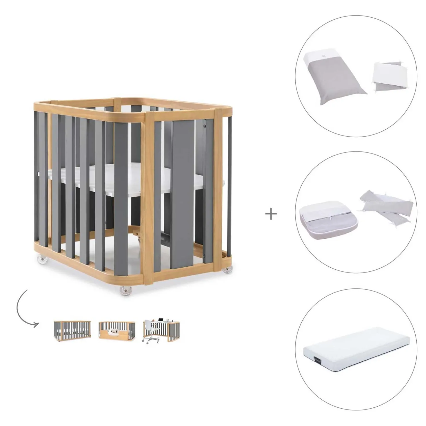 Crea Plus 3 Pack 4in1 + Materasso + Tessile