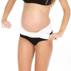 Fascia Gestante Doppia Regolazione Bianco