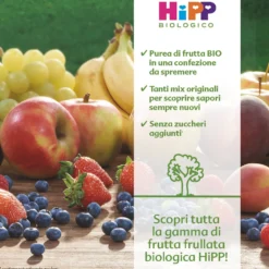 Frutta Frullata Mela, Banana E Lampone Con Farro: Confezione 90 gr