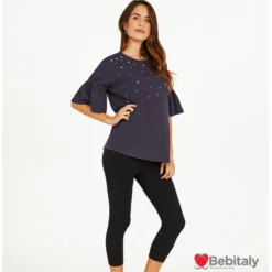 Leggins Maternità Pinocchietto Colore Nero S ULTIMA TAGLIA