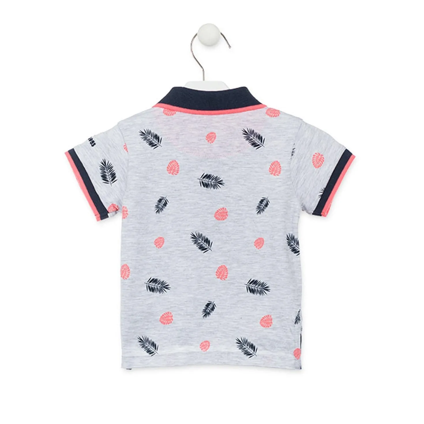 Maglietta Polo di Cotone Fantasia Tropicale Baby Bambino