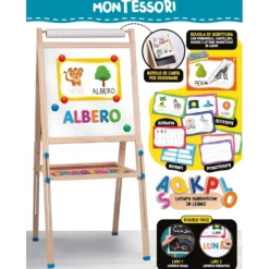 Montessori Lavagnona in Legno Cresce Con Te