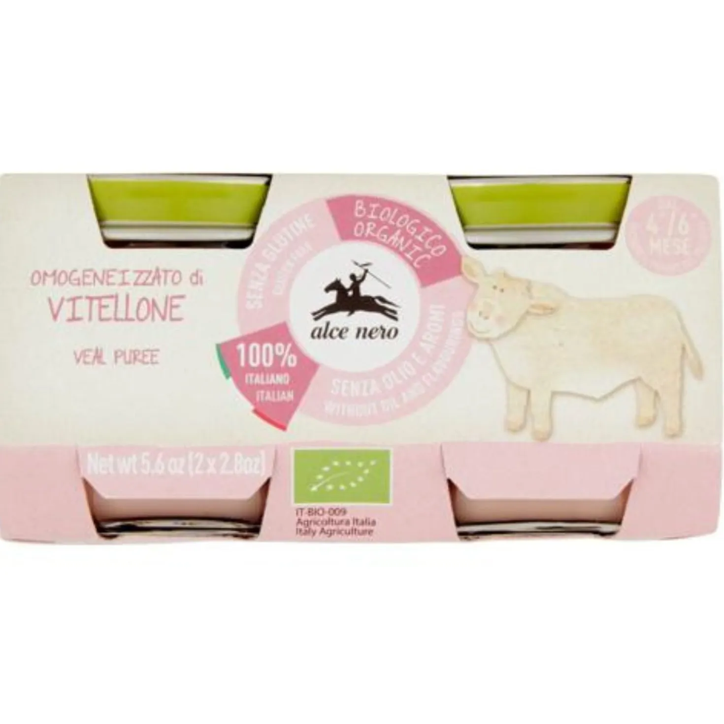 Omogeneizzato Biologico Carne: Confezione 2x80 gr