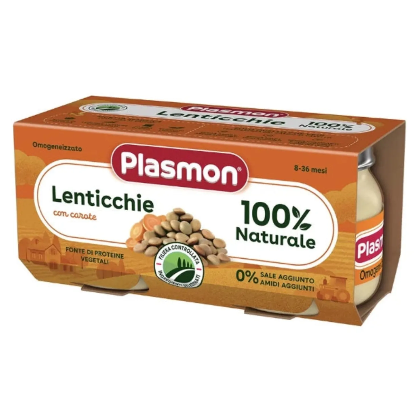 Omogeneizzato Lenticchie: Confezione 2x80 gr