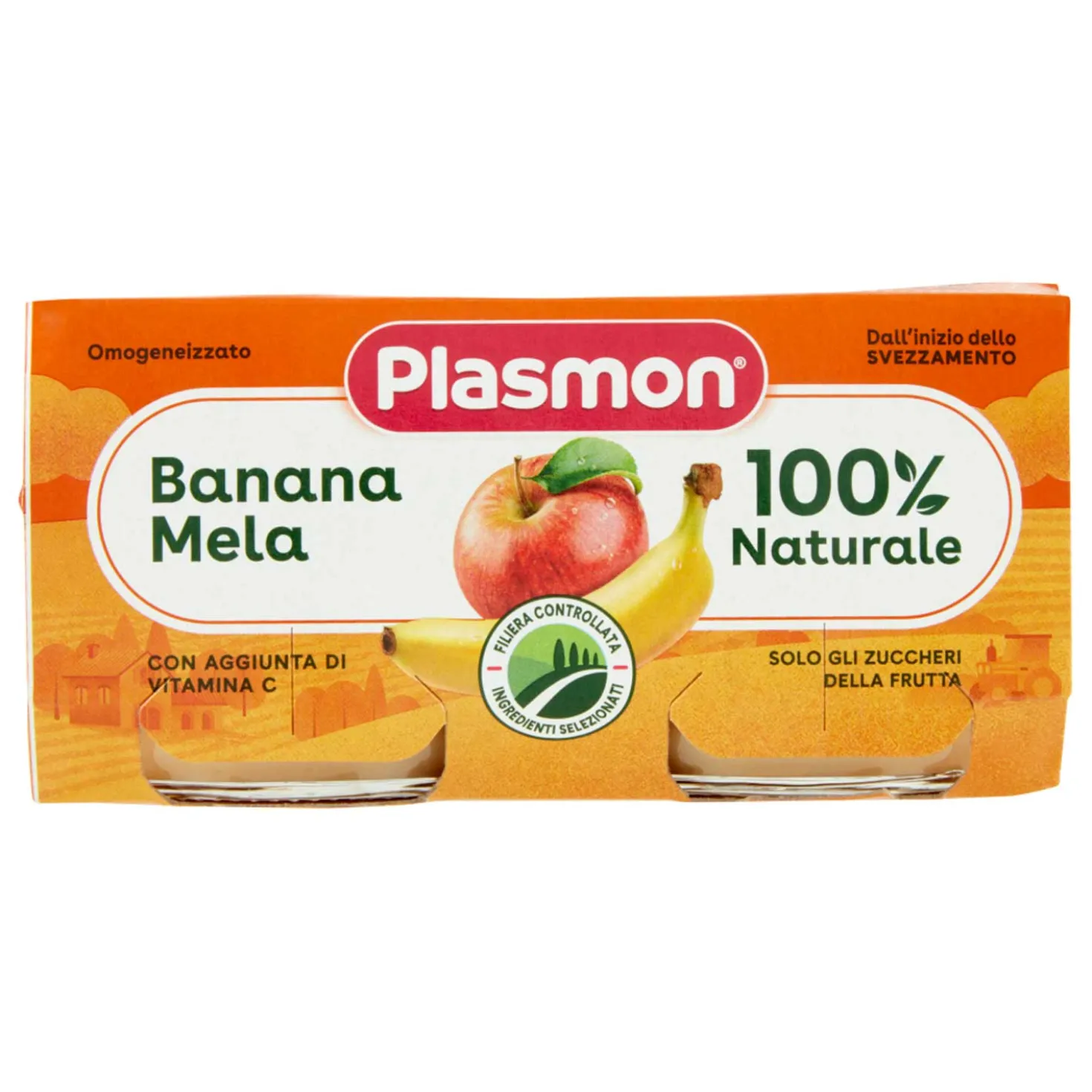 Omogenizzato Frutta Banana Mela: Confezione 2x80 gr
