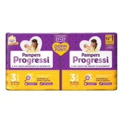 Pannolini Progressi Pacco Doppio Taglia 3 Midi 54pz
