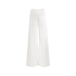 Pantaloni Premaman in Lino Bianchi
