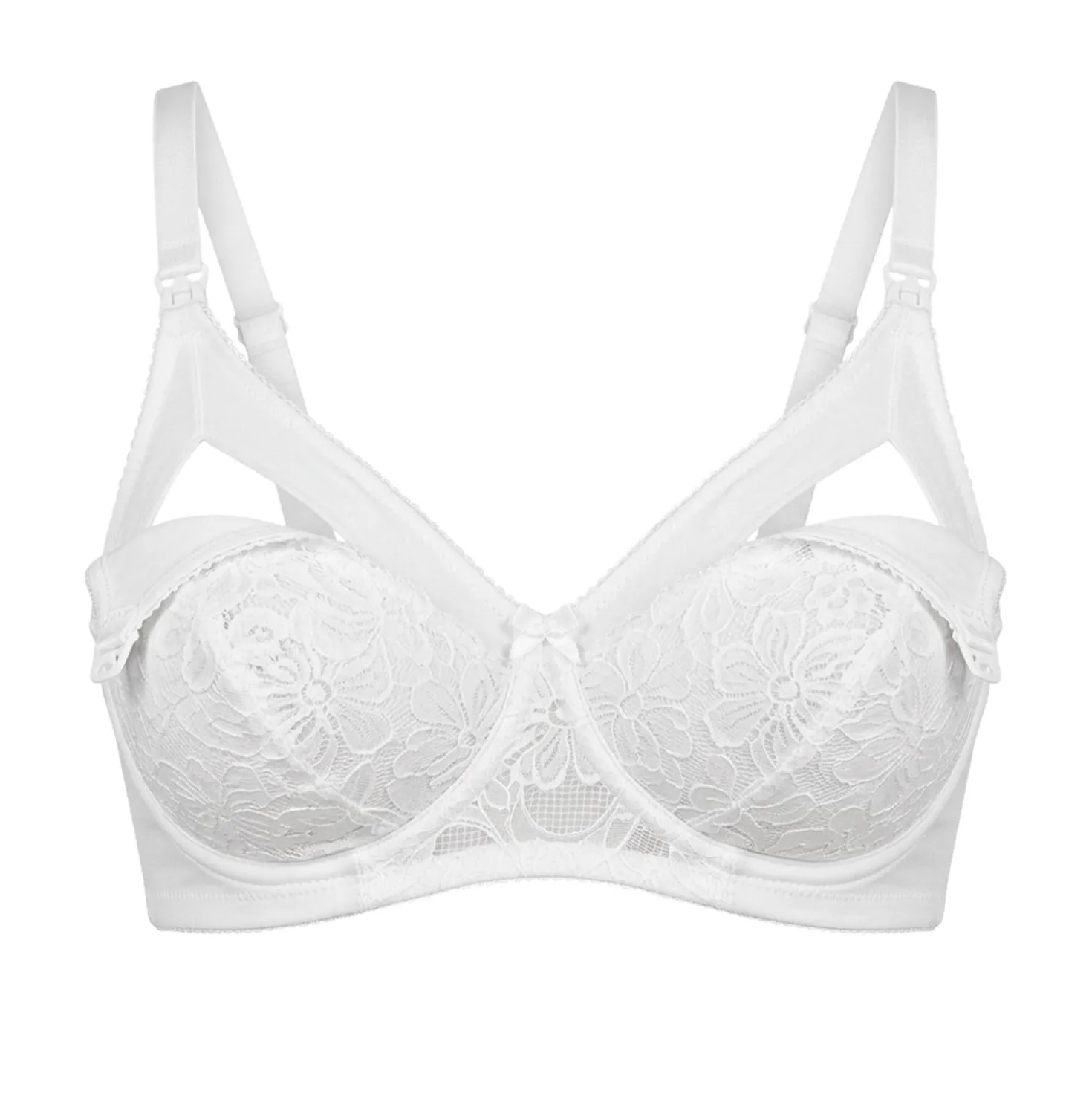 Reggiseno Allattamento Con Pizzo Rebrodè Coppa B Bianco