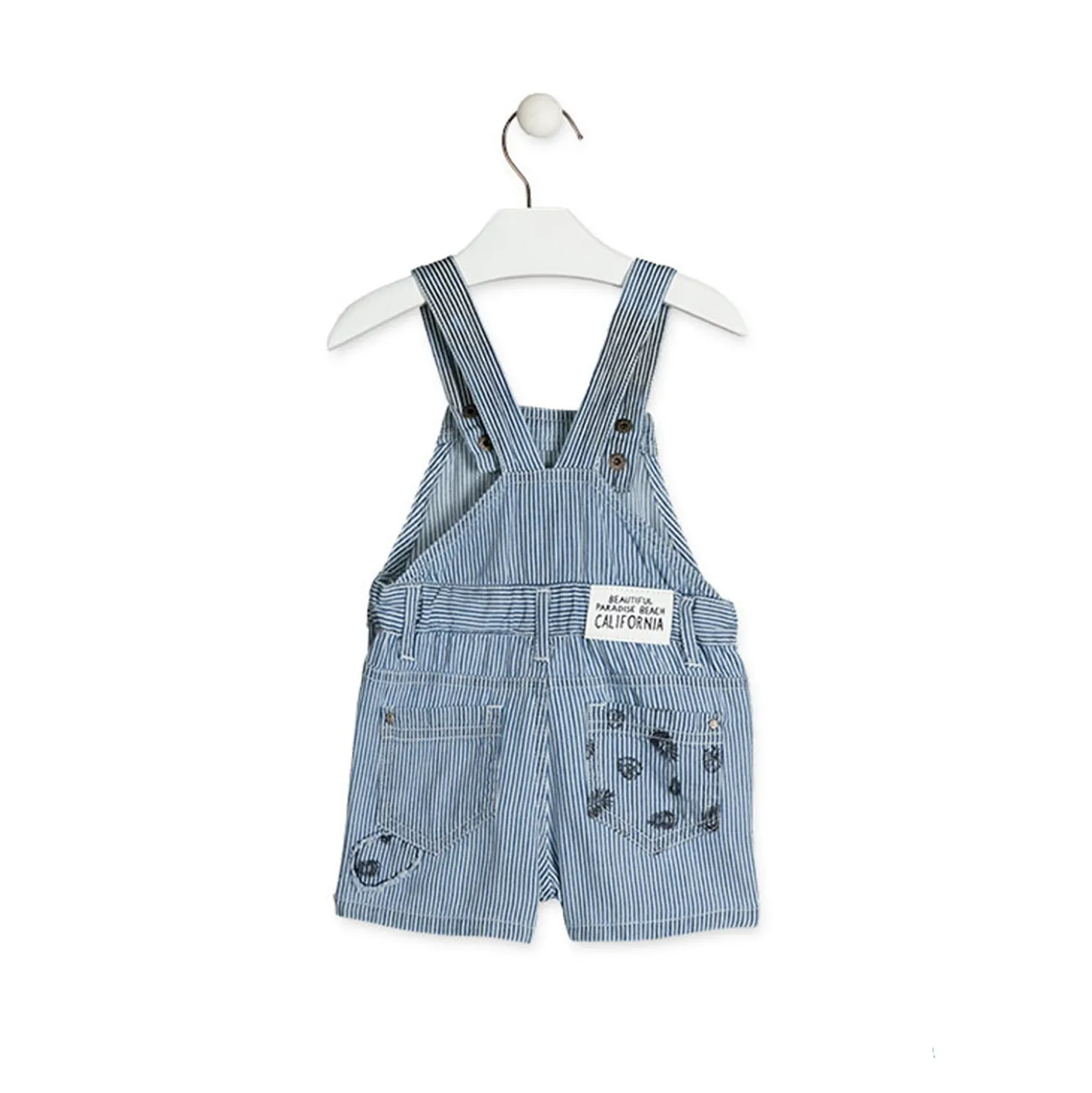 Salopette di Jeans a Righe Baby Bambino