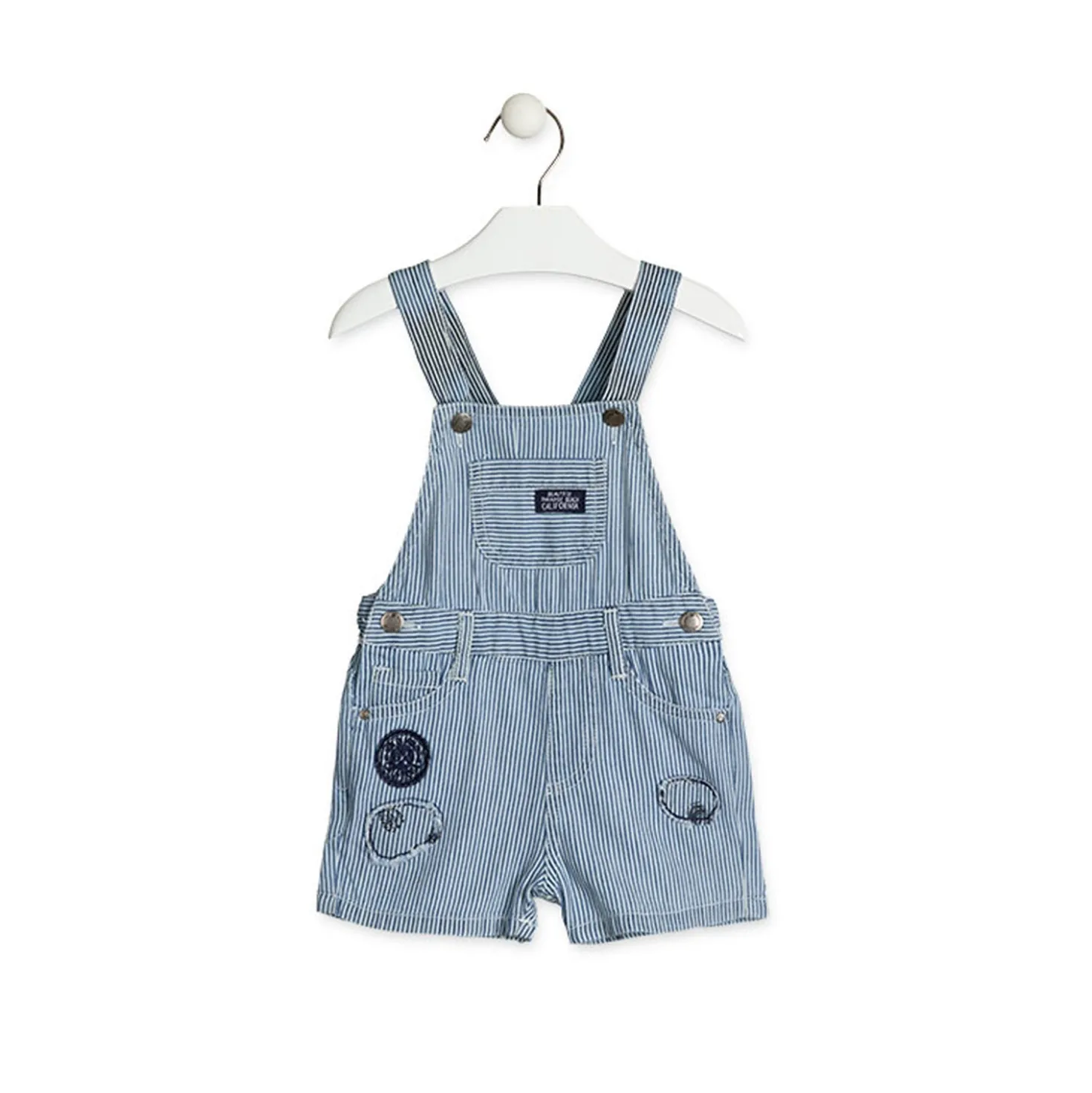 Salopette di Jeans a Righe Baby Bambino