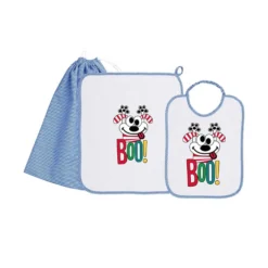 Set Asilo Bimbo 3pz Asciugamano Sacchetta Bavaglino