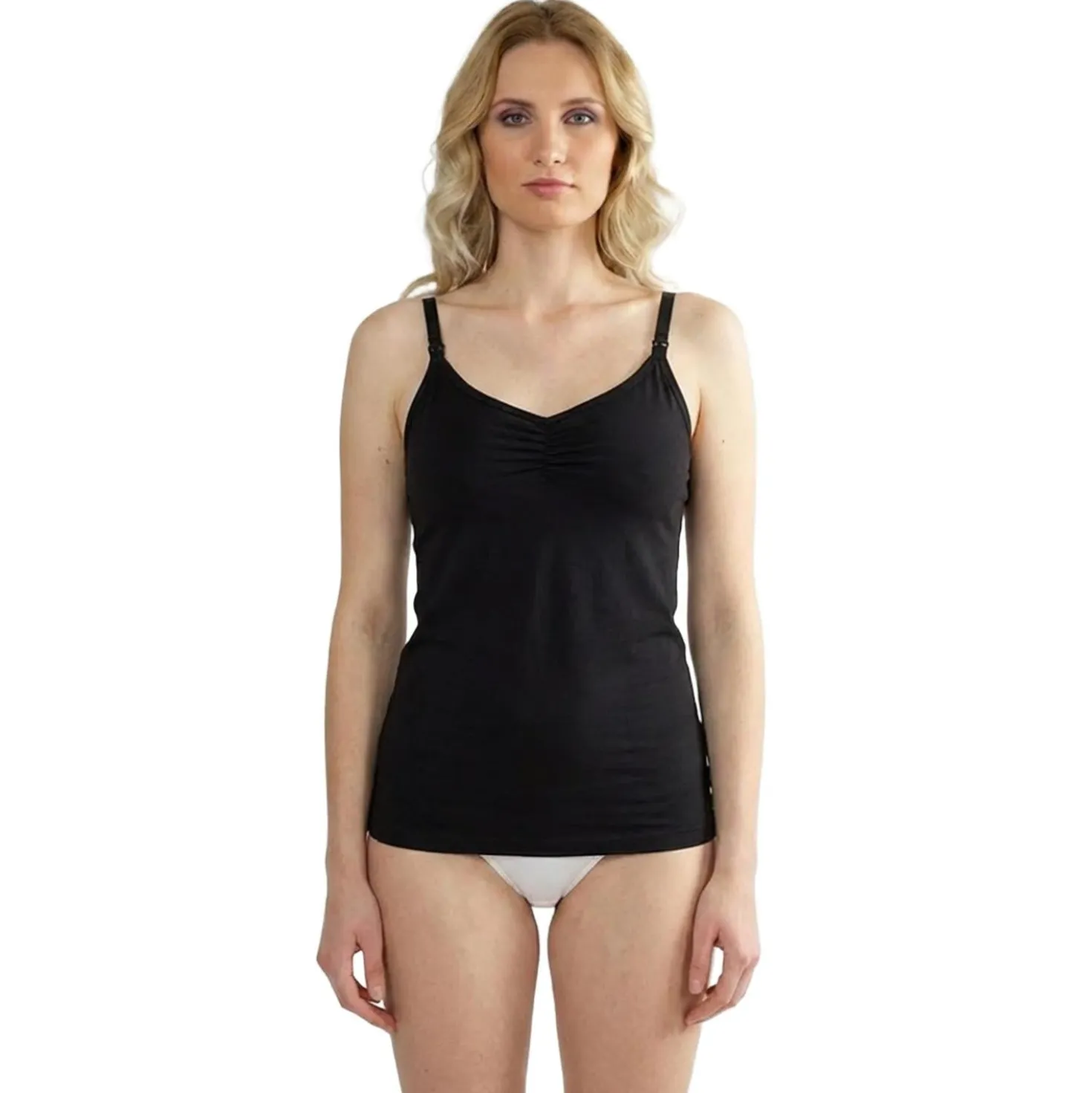Top Allattamento Bamboo Nero