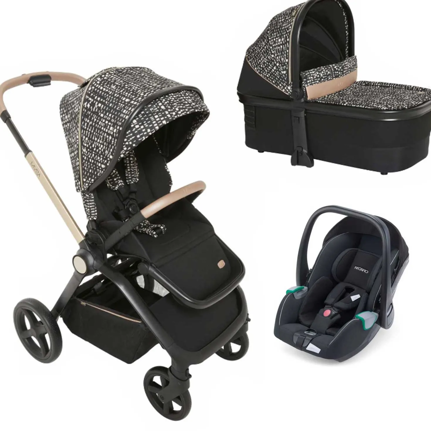 Trio Mysa con seggiolino auto Recaro Avan