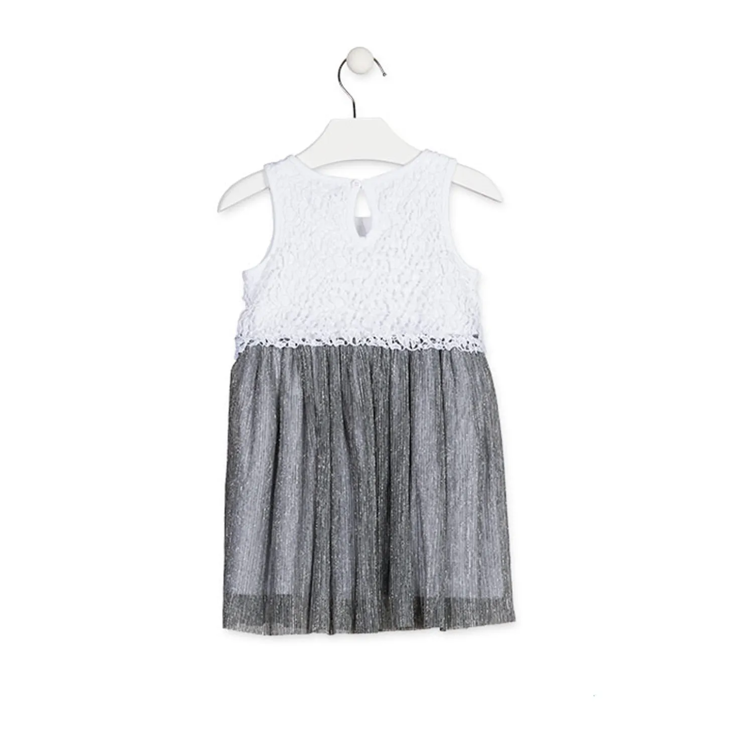 Vestito con Gonna Argento Bambina Junior