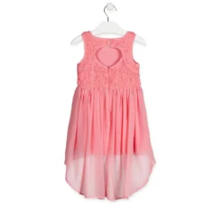 Vestito Elegante Rosa Corallo Bambina Junior